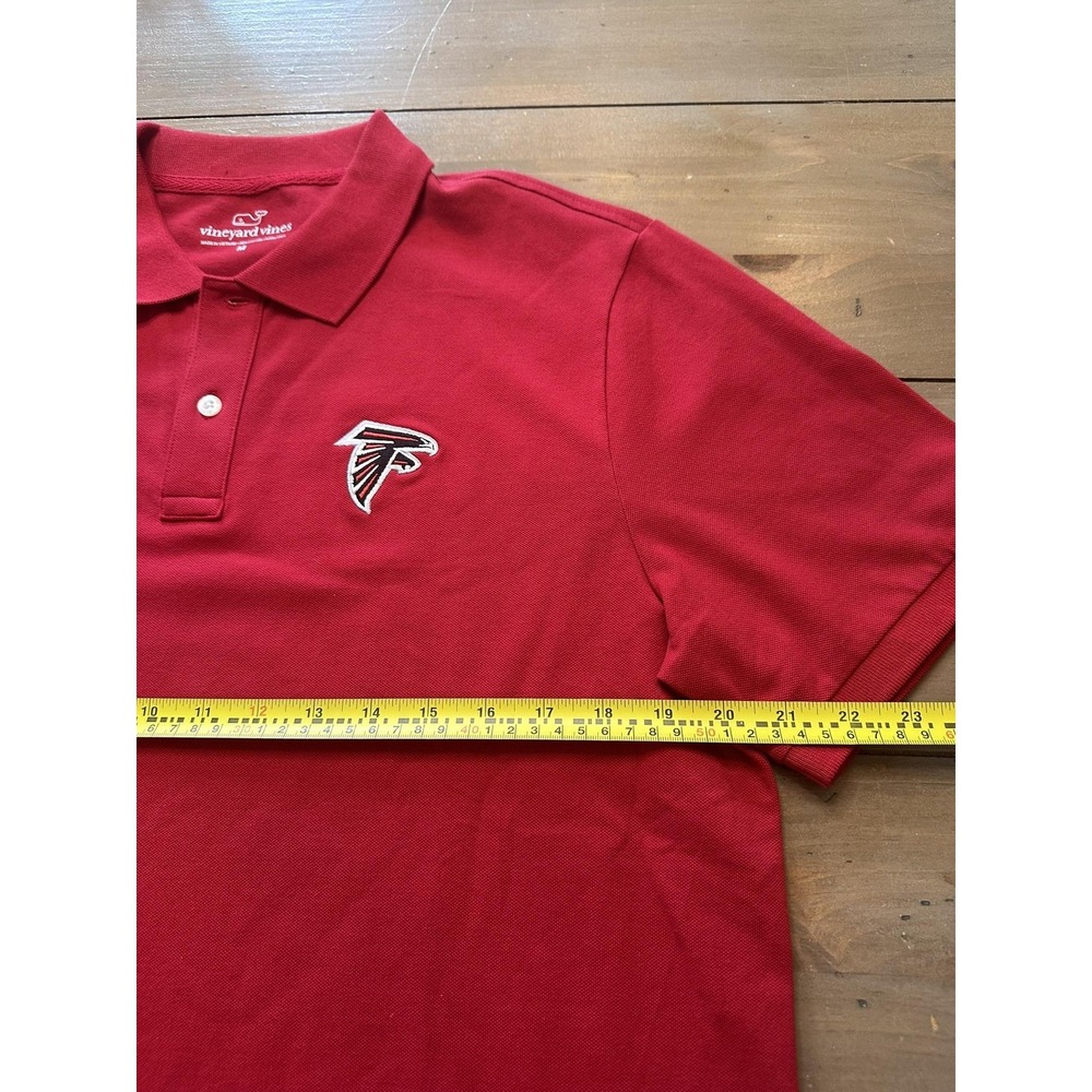 Atlanta Falcons Shirt Mens Medium NFL Football Polo Vineyard Vines Embroidered - Picture 7 of 9